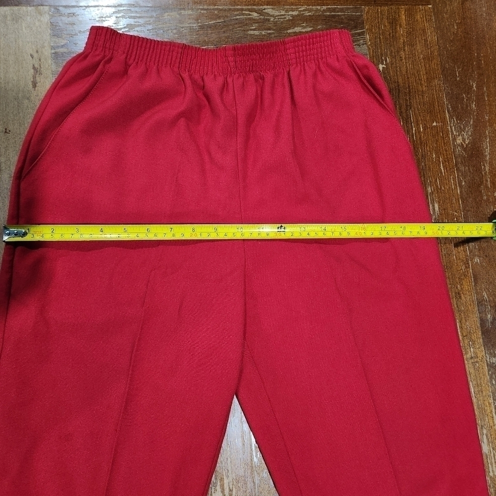 Covington Petite Red Crop Dress Pants with Pull-on Casing Waistband Size 8P - Picture 4 of 9